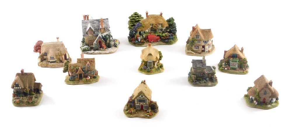 A Lilliput Lane Pen Pals 1000 Anniversary Cottage, and other