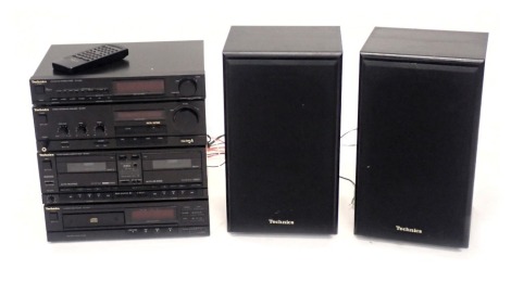 A Technics Hi-Fi, to include CD player, amplifier, speakers, etc.