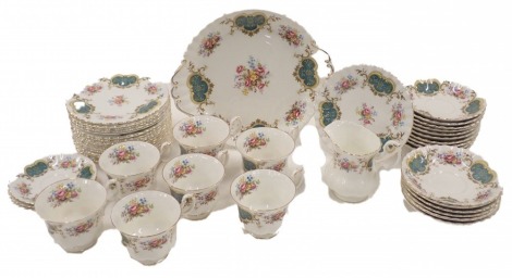 A Royal Albert Berkeley pattern part tea service, to include some seconds.