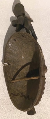 An African tribal Baule meditation peale mask, Cote D'Ivoire circa 1950, 30cm high. - 3