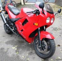 A 1995 Triumph Daytona 900 sports tourer motorcycle