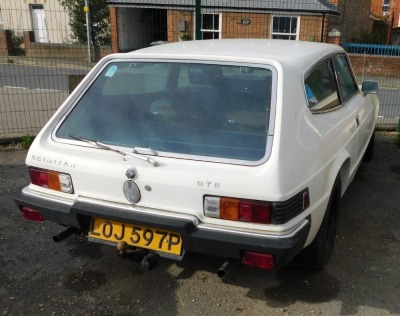 A 1976 Reliant Scimitar GTE auto two door saloon, registration LOJ 597P, 2994cc petrol, 28,234 recorded miles, V5 present, white, workshop manual and other printed material. - 2