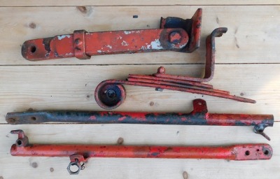 An Indian motorcycle horn, and suspension parts. (a quantity) - 2