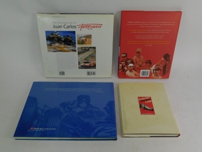 Motorsport related books, comprising Murray Walker's Formula One Heroes, Jim Clark, The Motorsport Art of Juan Carlos, and Watts (Nicholas). The Motor Racing Art of Nicholas Watts. (4) - 2