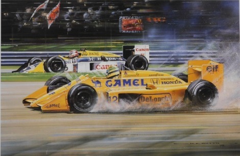 After Andrew Kitson. Formula 1 - Ninety One, The FIA Formula One World Championship 1991, signed limited edition print 1/500, 37cm x 54cm.