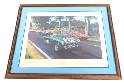 After Nicholas Watts. Sebring at Le Mans, signed artist proof print, 45cm x 64cm.