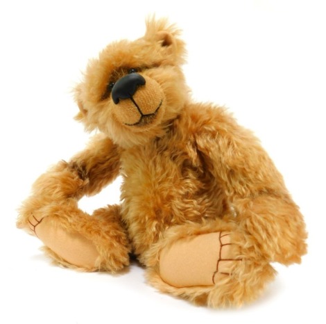 A Bohemia Bears by Amy Young mohair Teddy bear, named Ferdy, number 4 LE20, caramel colouring, jointed, 41cm high overall.