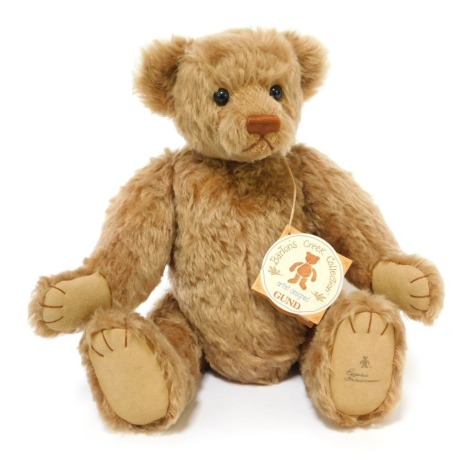 A Barton's Creek Collection designed by Gund mohair Teddy bear, named Miles, 29cm high overall.