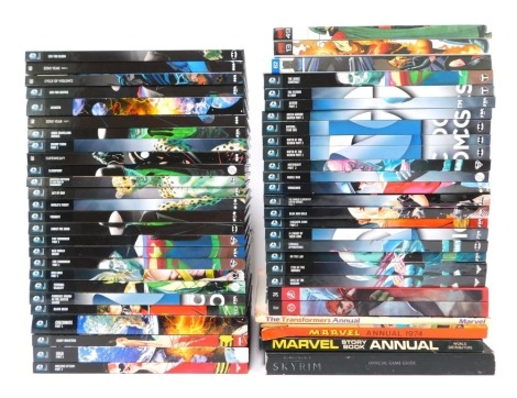 A quantity of DC Comics graphic novels, to include Cry for Justice, Legacies, Rogue War, On the Lam, Blue and Gold, together with a Marvel 1974 annual, etc. (a quantity)