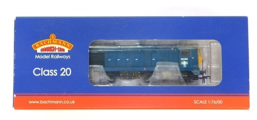 A Bachmann Branchline OO gauge Class 20 locomotive, 20164, BR blue domino head code, 32-035, boxed.