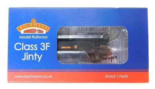 A Bachmann Branchline OO gauge Class 3F Jinty locomotive, 47314, 0-6-0, BR black early emblem (weathered), 32-231A, boxed.