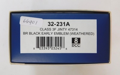 A Bachmann Branchline OO gauge Class 3F Jinty locomotive, 47314, 0-6-0, BR black early emblem (weathered), 32-231A, boxed. - 3