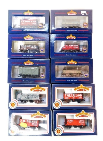 A group of Bachmann Branchline OO gauge rolling stock, to include seven plank wagon, 12 tonne ventilated van BR grey, 13 tonne steel stand tippler wagon, etc. (a quantity)