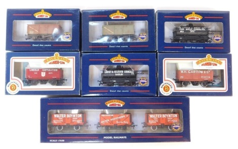 A group of Bachmann Branchline OO gauge rolling stock, to include 14T tank wagon Morris Little, seven plank wagon, 16 tonne steel mineral wagon, etc.