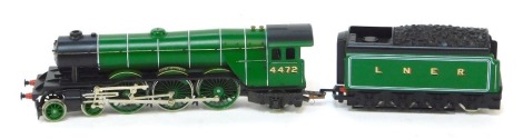 A Hornby OO gauge Flying Scotsman locomotive and tender, 4472, 4-6-0, green livery.