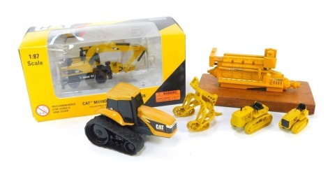 A group of Caterpillar diecast models, to include a Cat M318D wheel excavator, etc.