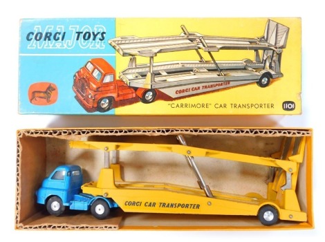 A Corgi diecast car transporter, No 1101, boxed.