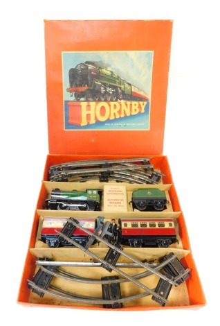 A Hornby O gauge No 31 passenger set, boxed.