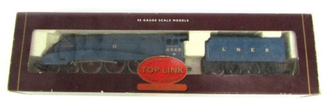 A Hornby Top Link OO gauge LNER 4-6-2 Mallard Class A4 locomotive, and tender, 4468, Garter blue livery, R304, boxed.