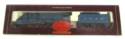 A Hornby Top Link OO gauge LNER 4-6-2 Mallard Class A4 locomotive, and tender, 4468, Garter blue livery, R304, boxed.