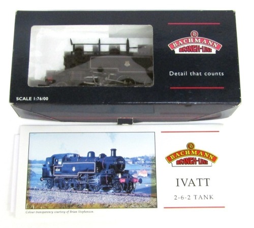 A Bachmann Branchline Ivatt tank locomotive, 41281, push pull BR black, 31-450B, boxed.