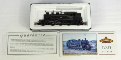 A Bachmann Branchline Ivatt tank locomotive, 41281, push pull BR black, 31-450B, boxed. - 2