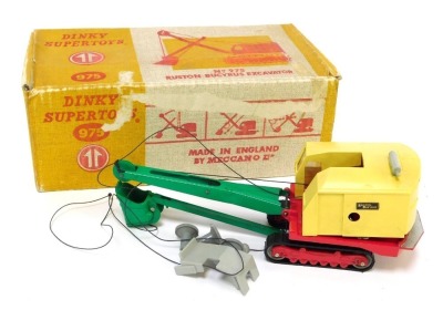 A Dinky diecast Ruston Bucyrus excavator, No 975, boxed.