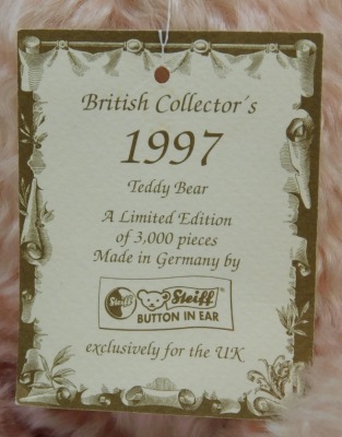 A Steiff mohair growler British Collector's 1997 Teddy Bear, limited edition 2788/3000, 38cm high, boxed with certificate. - 2