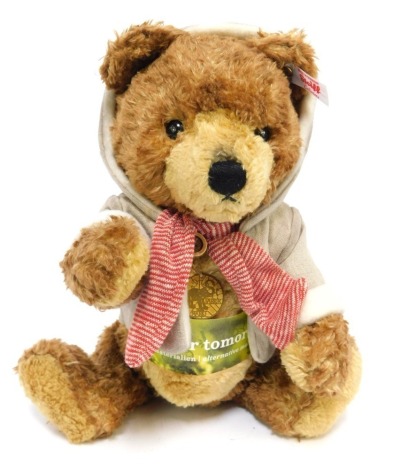 A Steiff Teddies for Tomorrow Bjorn Grizzly Bear, limited edition 1020/2020, 27cm high, with certificate.