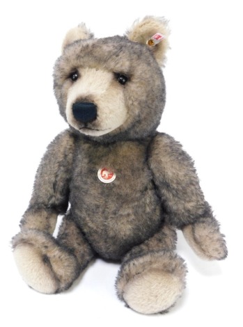 A Steiff Alpaca wool Big Bear growler Teddy Bear, grey tipped, limited edition 146/500, 53cm high, boxed with certificate.