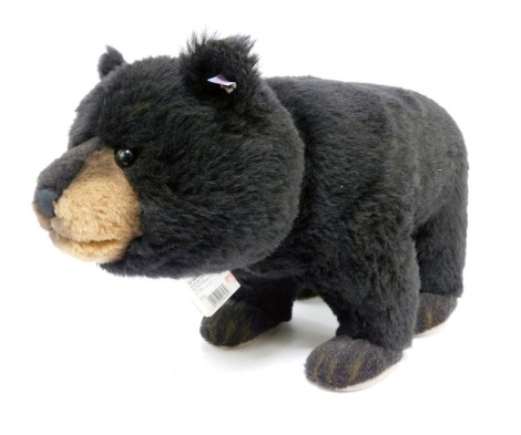 A Steiff Alpaca wool Mr Black Bear 60, 31cm high, boxed.