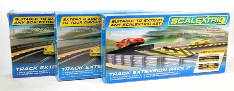 Scalextric track extension packs, to include Track Extension Pack No 1, and Track Extension Pack No 2, etc. (3)