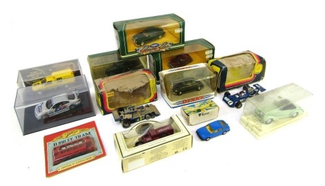 Dinky Matchbox Corgi and other boxed diecast, to include D701 Ford Popular saloon, Dinky DY6B 1951 Volkswagen, D702/5 Morris Minor, etc. (1 tray)