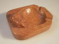 A Robert ' Mouseman ' Thompson small ashtray bearing mouse signature