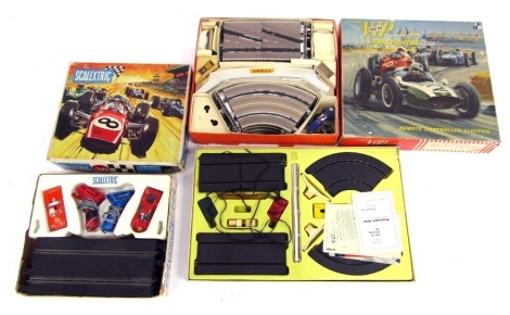 Various slot car sets, comprising a Playcraft Champion Motor Racing Set, VIP Raceways Set R1 and a Scalextric Sports 30 Set, boxed. (3)