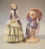 A Royal Doulton figure Babette HN1424 and Biddy HN1445 (AF).