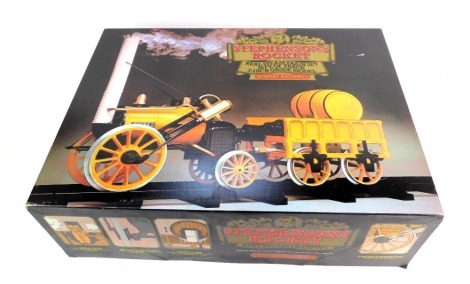 A Hornby Railways Stephenson's Rocket steam train set, boxed.