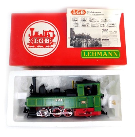 A Lehmann 2073D locomotive, boxed.