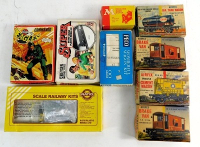 Airfix OO gauge wagons, brake wagons kit build, Airfix Commando Eagle ...