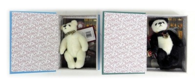 Two Charlie Bears Study Buddy handbooks, to include The Blue Study Buddy Handbook, with cream bear, and The Green Study Buddy Handbook, with Snuggleability Bear. (2) - 4