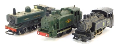 Three tenders, comprising a Hornby Great Western, a Jouef British Railway 708 locomotive, and a Lima 41312 locomotive. (3) - 2