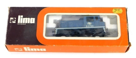 A Lima diesel shunter, in blue livery, D2785, boxed.