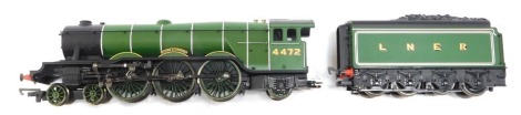 A Hornby OO gauge Flying Scotsman locomotive and tender, in BR green livery 4472.