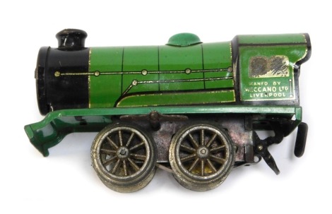 A Hornby O gauge tinplate clockwork locomotive, with key.