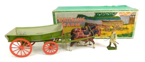 A Britain's farm wagon, number 5F, boxed.