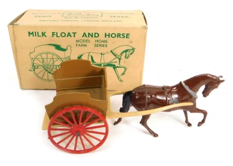 A Britain's milk float and horse, Model Home Farm series number 45F, boxed.