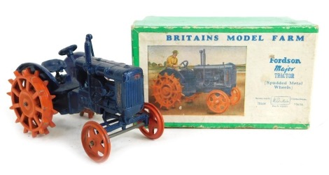 A Britain's model farm diecast Fordson Major tractor, No 127F, boxed.