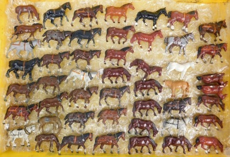 A group of Britain's and other lead horses, to include mares, bridled horses, etc. (1 tray)