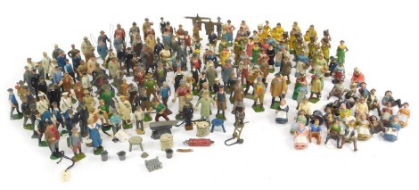 A group of Britain's and other lead figures, to include bikers, farmers, shepherds, train drivers, maidens, house maids, etc. (1 tray)