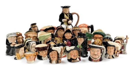 Toby jugs, various characters and sizes, together with Humpty Dumpty salt and pepper pots. (a quantity)